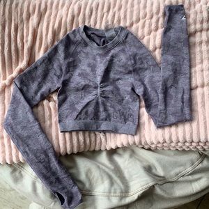 Gymshark Adapt Camo Seamless Long Sleeve Crop Top